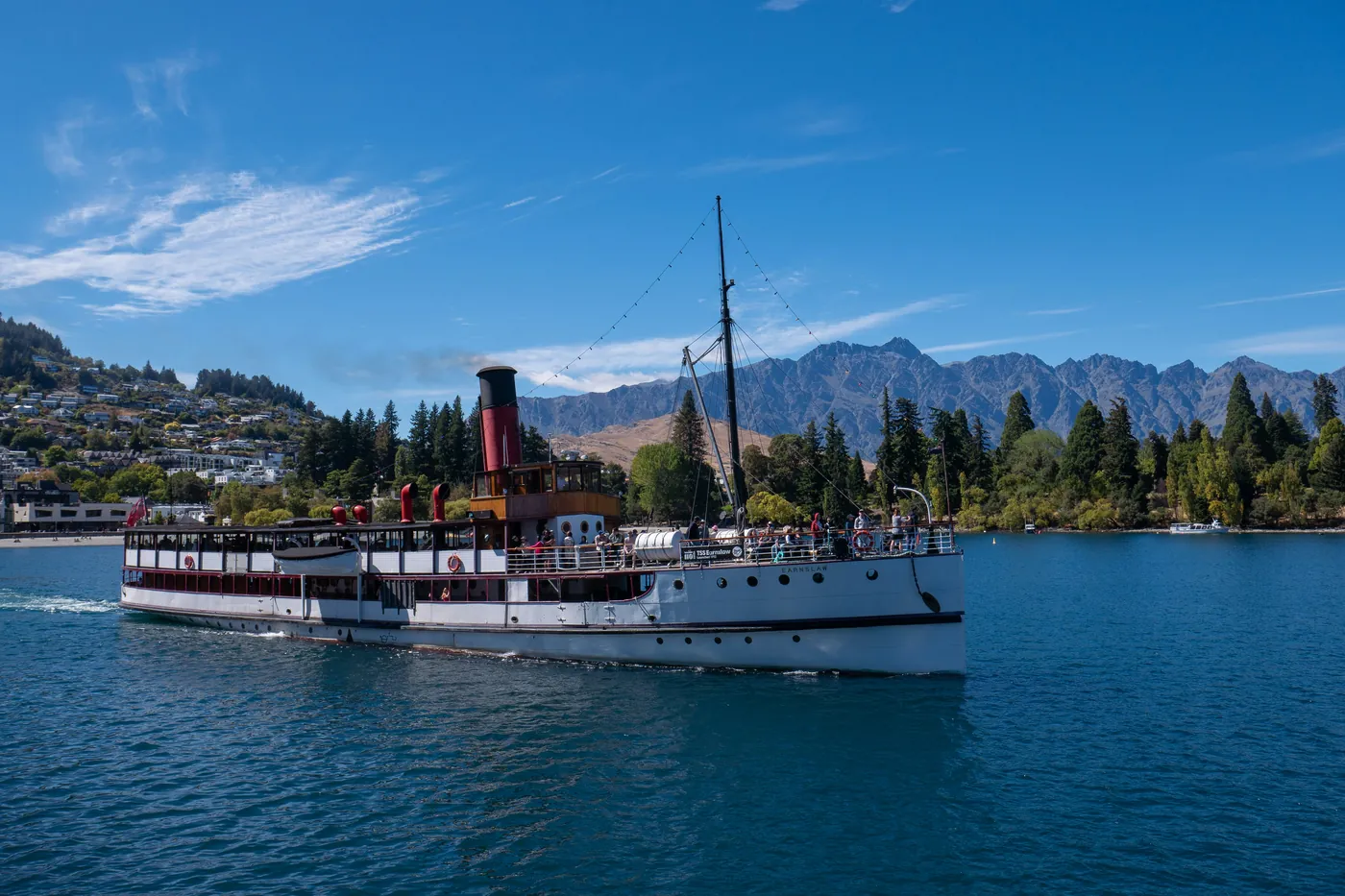 Le bateau à vapeur TSS Earnslaw sur le lac Whakatipu, près de Queenstown